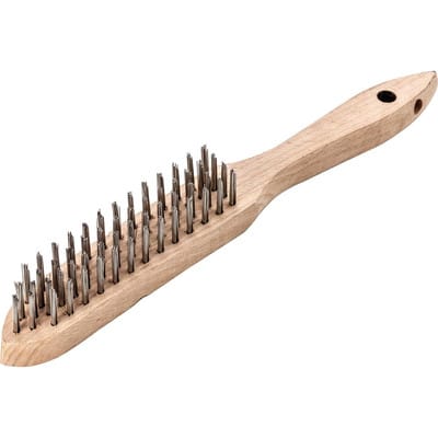 Lessmann Handdrahtbürste V4A glatt 3-reihig 0,3mm