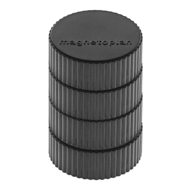 Magnetoplan Magnet Discofix Magnum auf Blisterkarte, 4 Stück, schwarz