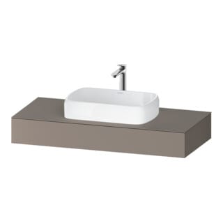 Duravit Konsole Qatego 120x55x17cm, Basalt matt, 1 Ausschnitt