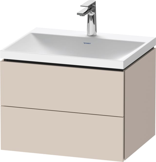 Duravit Möbel-Set L-Cube 60x48x48cm, m Hahnl., Tau matt, 2 Schub.