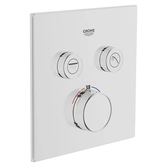 Grohe Fertigset Grohtherm Smartcontrol UP-THM, 2 Absperrventile, eckig, chrom