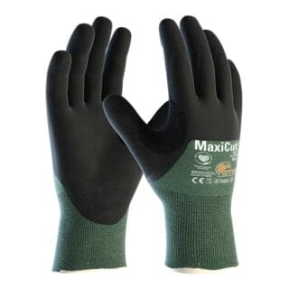 Schnittschutzhandschuhe MaxiCut®Oil™ 44-305 Gr.8 grün/schwarz EN 388 PSA II