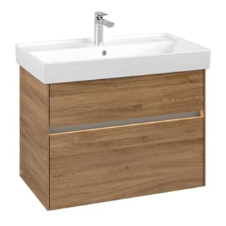 V&B Waschtischunterschrank Collaro 75,4x54,6x44,4cm, WT mi, LED, Kan Oa