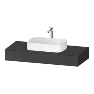 Duravit Konsole Qatego 120x55x17cm, Graphit matt, 1 Ausschnitt