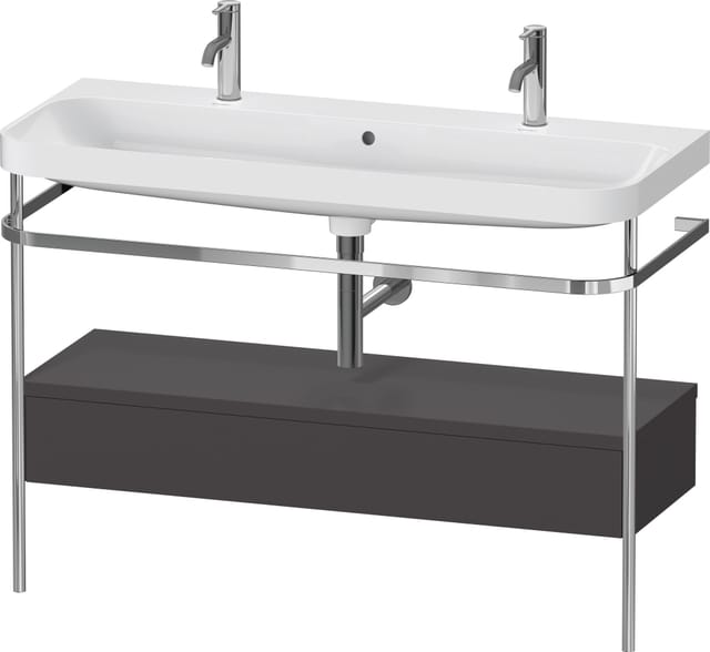Duravit Möbelwaschtisch-Kombi Happy D.2 Plus 117,5x49cm, 1 HL, m Kons, 1 Lad, gra m