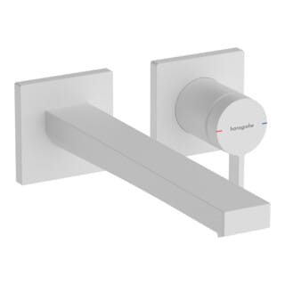 hansgrohe Einhebel-Waschtischarmatur Tecturis E Ausl. 225mm, UP, f Wandmontage, mattweiß