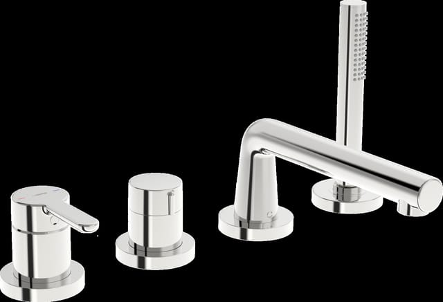 Hansa Fertigset HANSADESIGNO Style 4-L.-BW-EHM, Rosette rund, chrom