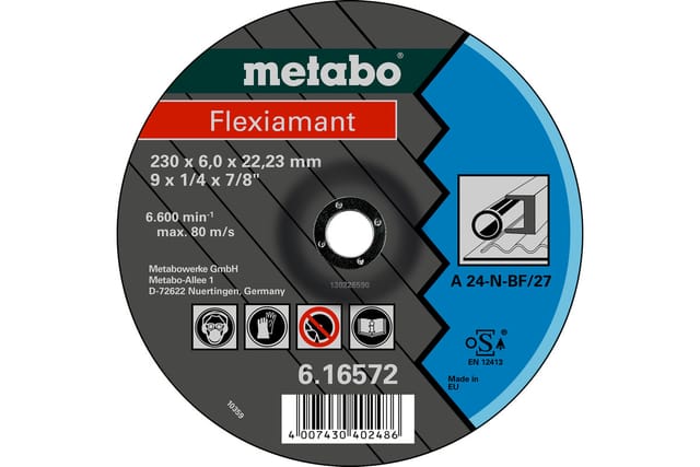 Metabo Flexiamant 180x6,0x22,23 Stahl, Schruppscheibe, gekröpfte Ausführung