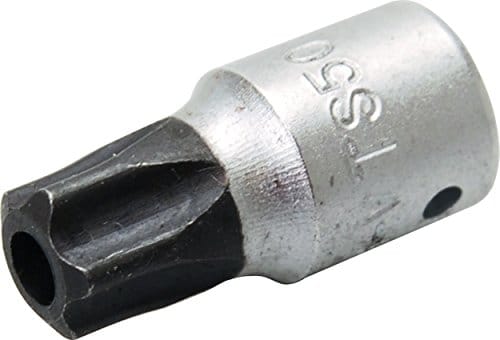 BGS Bit-Einsatz Antrieb Innenvierkant 6,3 mm (1/4") TS-Profil (für TX Plus) mit Bohrung TS50