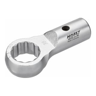 HAZET Aufsteck-Ringschlüssel 6630A-36 Rundaufnahme Durchmesser 21 / 26 mm Außen-Doppel-Sechskant Profil 36