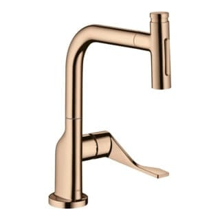 hansgrohe SPT 230 Se 2jet Axor Citterio mit Ausziehbrause, polished red gold
