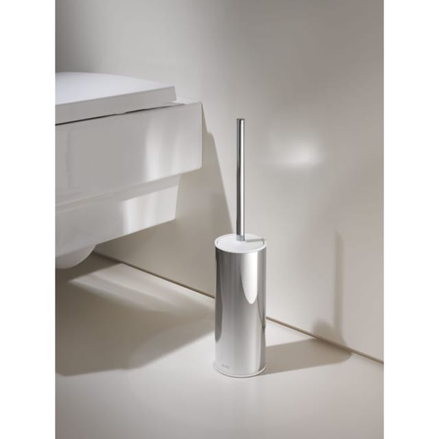 Keuco WC-Bürstengarnitur Moll 04969 Standmod., m Kst.-Einsatz, vc./we.