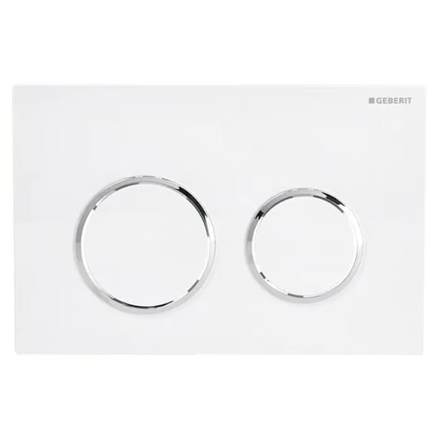 Geberit Abdeckplatte Omega 20 Pl/T we., Rg. hgl-vc, ro, f 2-Mg-Spül.