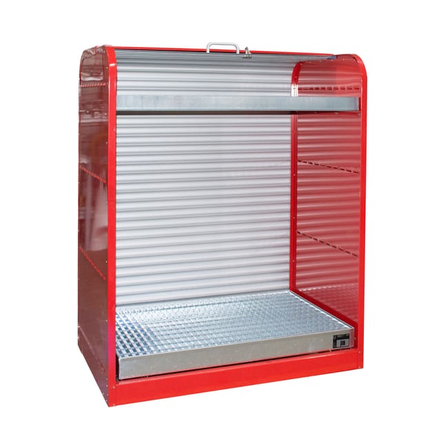Bauer Südlohn Gefahrstoff-Rollladenschrank RSG-3, lackiert, Feuerrot