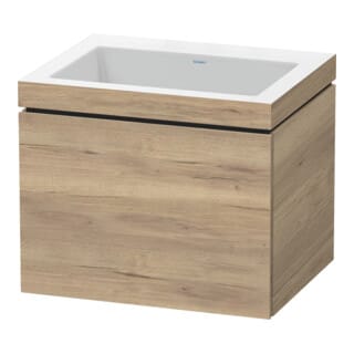 Duravit Waschtischunterschrank c-bonded L-Cube 60x48cm, o HL, Ei marm., 1 Ausz., wandhängend