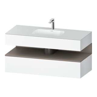 Duravit Einbauwaschtisch-Möbel-Set Qatego 120x55x60cm, ba matt/we ma, Konsolen-Waschtischunterbau