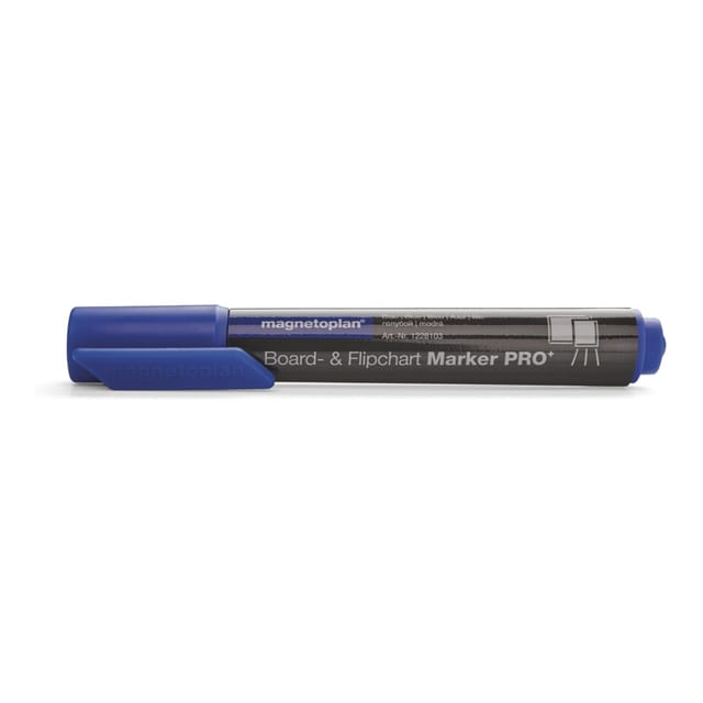 Magnetoplan Board- und Flipchartmarker Pro+, blau, 4 Stück