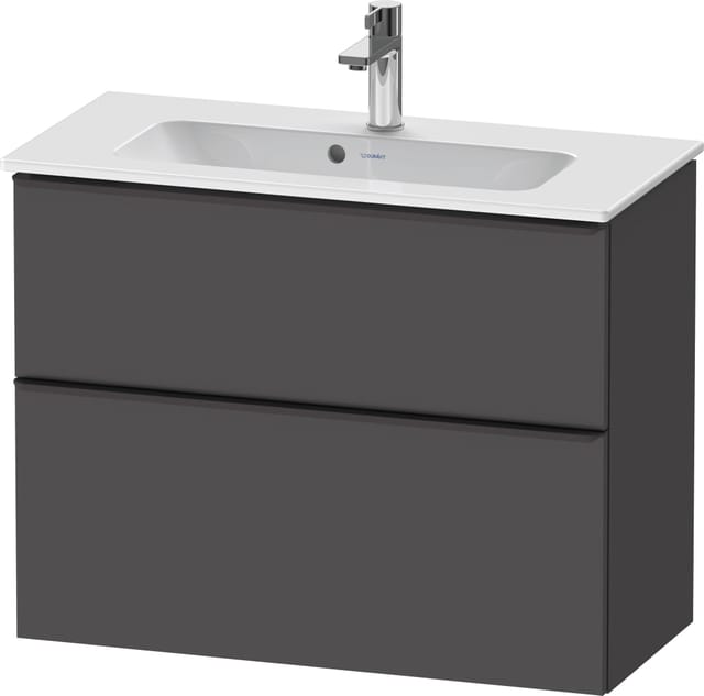 Duravit Waschtischunterschrank D-Neo Compact 81x37,2, sw/Grap m, 1 Kast, 1 A, wandhängend