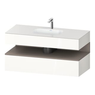 Duravit Einbauwaschtisch-Möbel-Set Qatego 120x55x60cm, ba m/we hgl, Konsolen-Waschtischunterbau