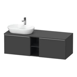 Duravit Waschtischunterschrank D-Neo 140x55cm, 2 A, 1 Pl, B L, ES geb/Gra ma