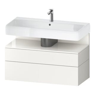 Duravit Waschtischunterschrank Qatego 99x47x59cm, w hgl/we m, 1 Kast, 1 Ausz.
