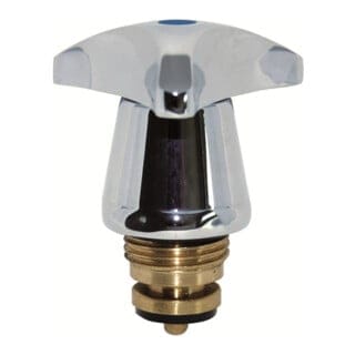 KIRCHHOFF Metall-Trecorngriff, Chrom, 1/2", mit Oberteil, Markierung blau