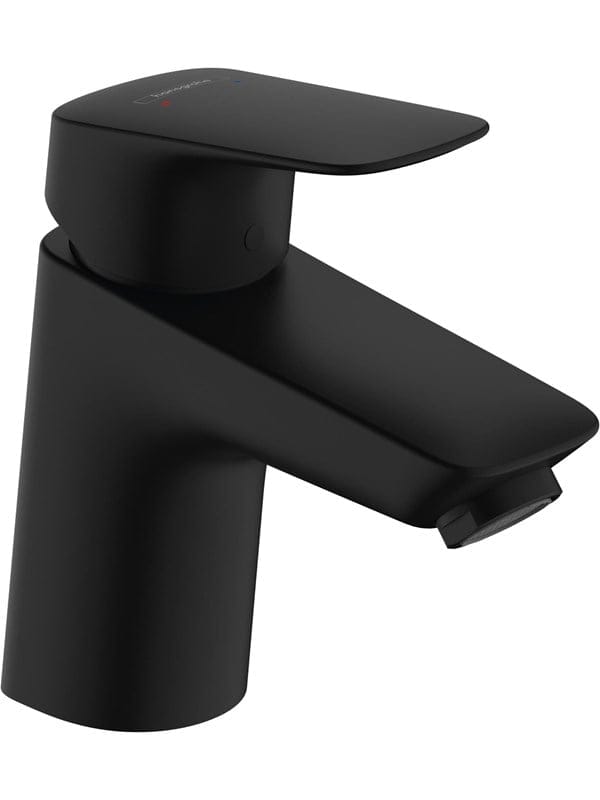 hansgrohe Einhebel-Waschtischarmatur Logis Pus-Op-Abl, o CSt, Ausl. 107mm, matt-sw
