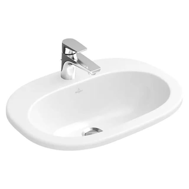 V&B Einbauwaschtisch O.Novo 56x40,5cm, m Hahnl., o. ÜL, weiß C-plus