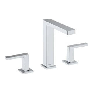 hansgrohe 3-Loch-Waschtischarmatur Tecturis E mit Push-Open-Ablaufgarnitur, chrom