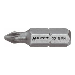 HAZET Bit 2215-PH2 Sechskant massiv 6,3 (1/4 Zoll) Kreuzschlitz Profil PH PH2