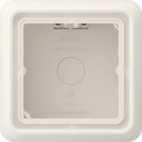 Jung AP-Kappe 1-fach ws angeformter Rahmen CD 581 A W