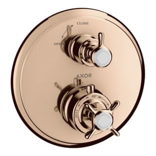 hansgrohe Fertigmontageset Axor Montreux UP-THM, m Absperrventil, Kreuz, pol. r gol