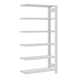 Regalwerk BERT Kleinteileregal Anbaufeld Fachebene Fachboden HxBxT 2000x1005x600mm
