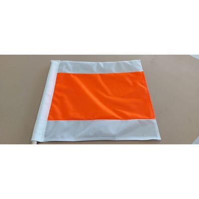 Warnflagge 50x50cm mit Holzstiel 80cm