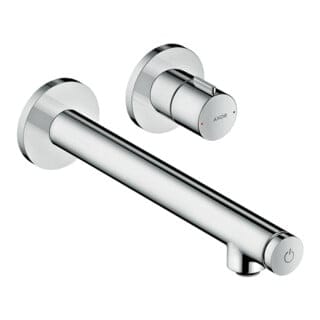 hansgrohe Fertigset Axor Uno Select UP-Waschtisch-Einhebelmischer, m Ausl. 221mm, brushed nickel