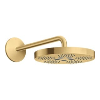 hansgrohe Kopfbrause Axor One mit Brausearm, 1jet, brushed gold optic