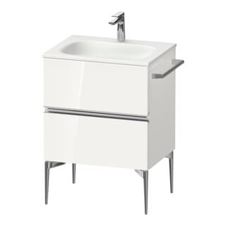 Duravit Waschtischunterschrank wandhängend Sivida 61x59,2x47,7cm, 2 Schub., w hgl, Gr. chr