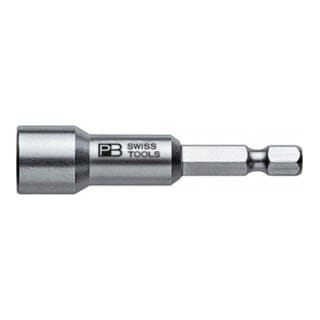 PB Swiss Tools Steckschlüsseleinsatz, Schaft E 6,3, mit Magnet, 7 mm