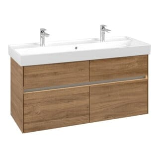 V&B Waschtischunterschrank Collaro 115,4x54,6x44,4cm, WT mit, LED, Kan oak