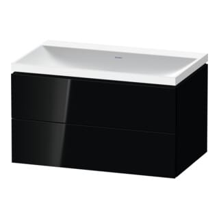 Duravit Möbel-Set L-Cube 80x48x48cm, o. Hahnl., sw hgl, 2 Schub.
