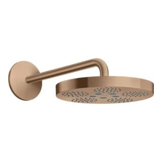 hansgrohe Kopfbrause Axor One mit Brausearm, 1jet, brushed red gold