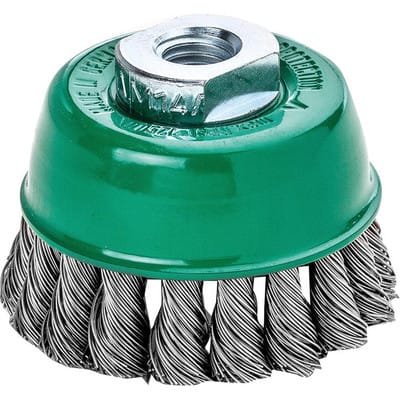 Lessmann Topfbürste V4A M14 gezopft 65x0,5mm