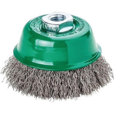 Lessmann Topfbürste V4A M14 gewellt 65x0,3mm