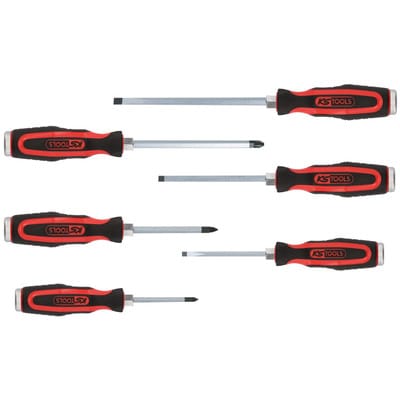 KS Tools ERGOTORQUEmax Schlagkappen-Schraubendreher-Satz, 6-teilig Schlitz, PZ