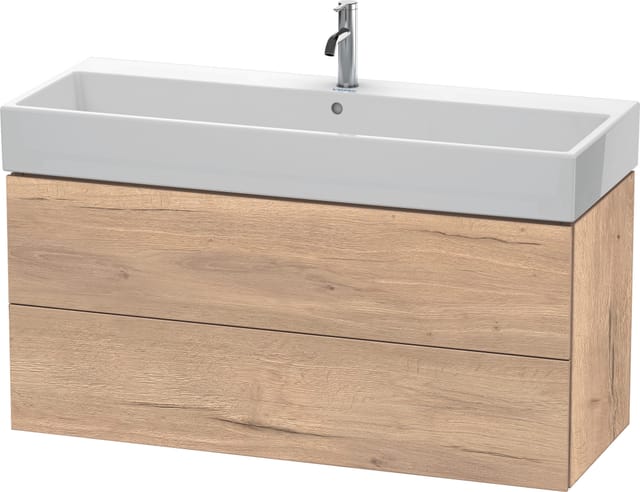 Duravit Waschtischunterschrank L-Cube 118,4x 45,9cm, Ei marm., 2 Schub., wandhängend