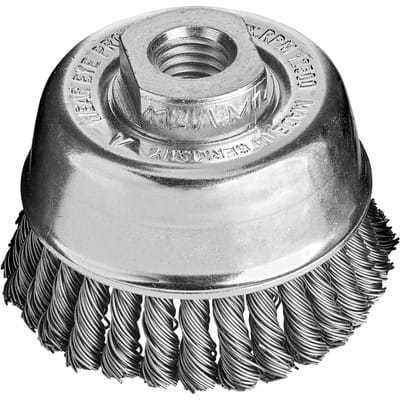 Lessmann Topfbürste Stahldraht gezopft 65x0,5mm Besatz 30x6mm gez.Draht