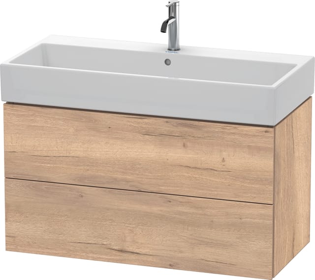 Duravit Waschtischunterschrank L-Cube 98,4x 45,9cm, Ei marm., 2 Schub., wandhängend