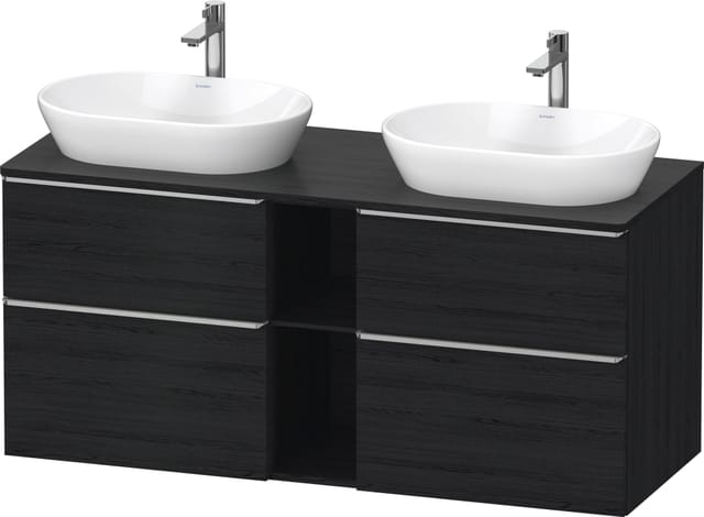 Duravit Waschtischunterschrank D-Neo 140x55cm, 2 SBK, 2 A, B bs, ES geb/Ei sw