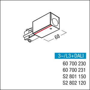 Zumtobel Group Anfangseinspeisung 3ph sw Schutzleiter links S2 802120