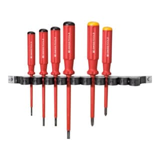 PB Swiss Tools Elektriker-Schraubendreher-Sortiment, vollisoliert, Schlitz und Phillips, 6-teilig